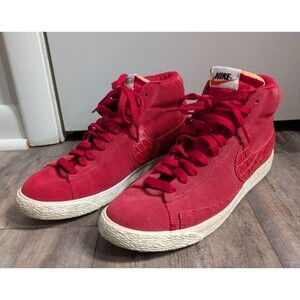 Nike Blazer Premium Vintage Mid Gym Red Men's Size 10 High Top Shoes